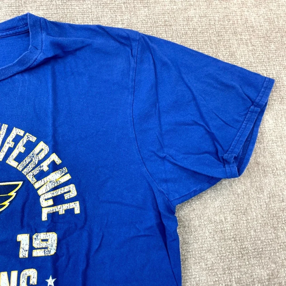Fanatics Shirt Men L Blue St. Louis Blues NHL Ice Hockey Western Conference 2019